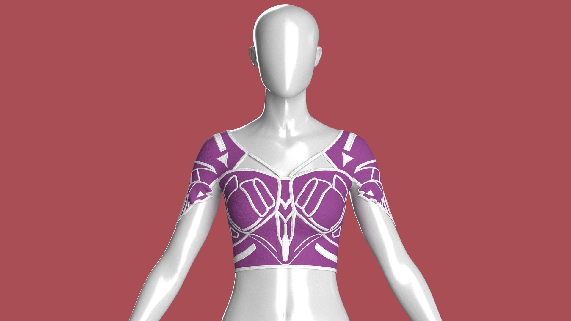 Media 1 for listing Girls Cap - Sleeve Crop Top | High Poly