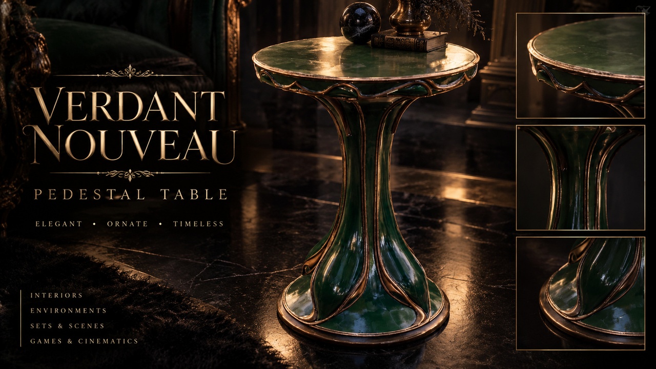 Media 1 for listing Verdant Nouveau Pedestal Table
