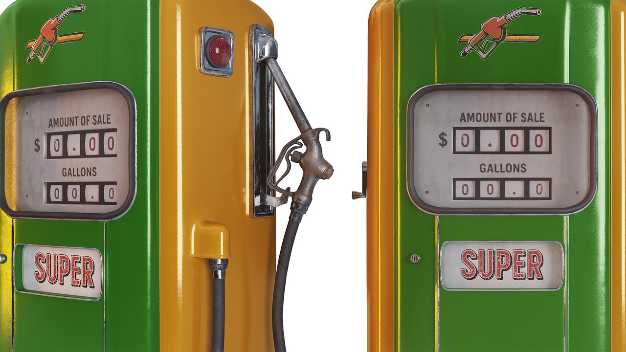 商品 Vintage Gas Pump 3D model 的媒体 1