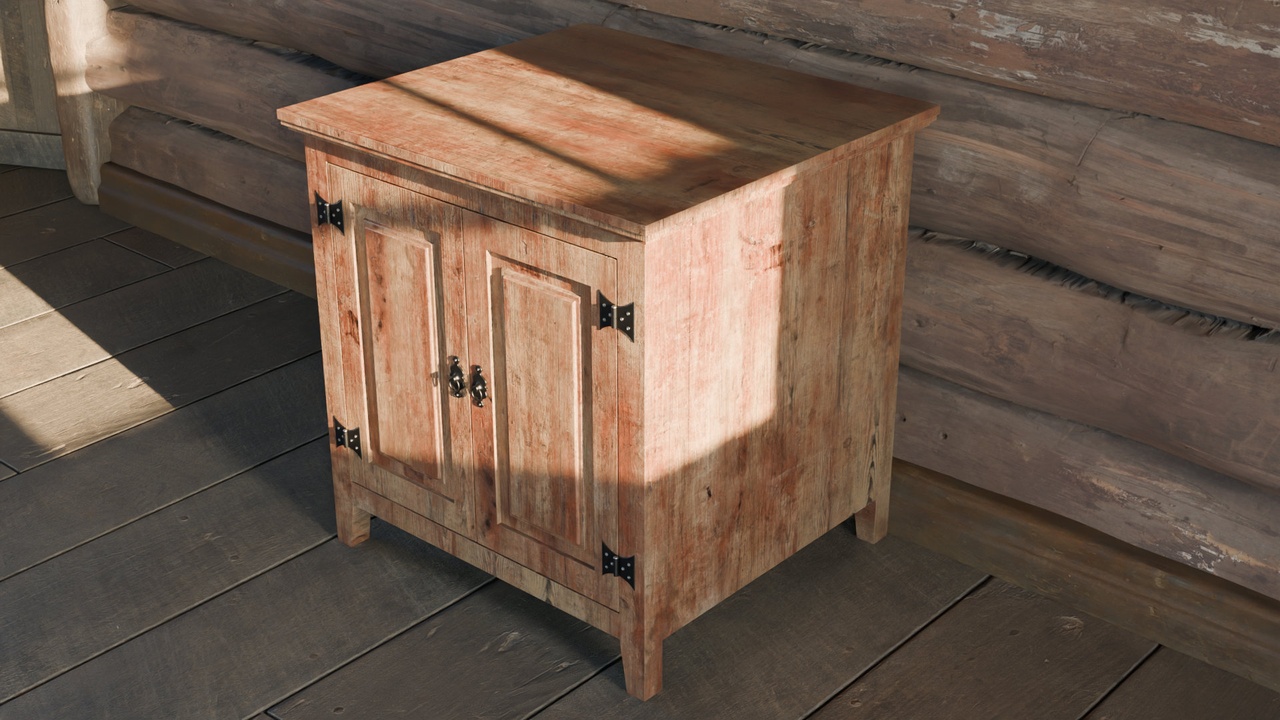Media 1 for listing Rustic Small Cabinet Pack - Wooden Storage Furniture