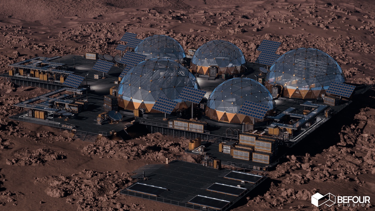 Orbital Base Environment ( Modular Sci-Fi Space Station w/Tools )