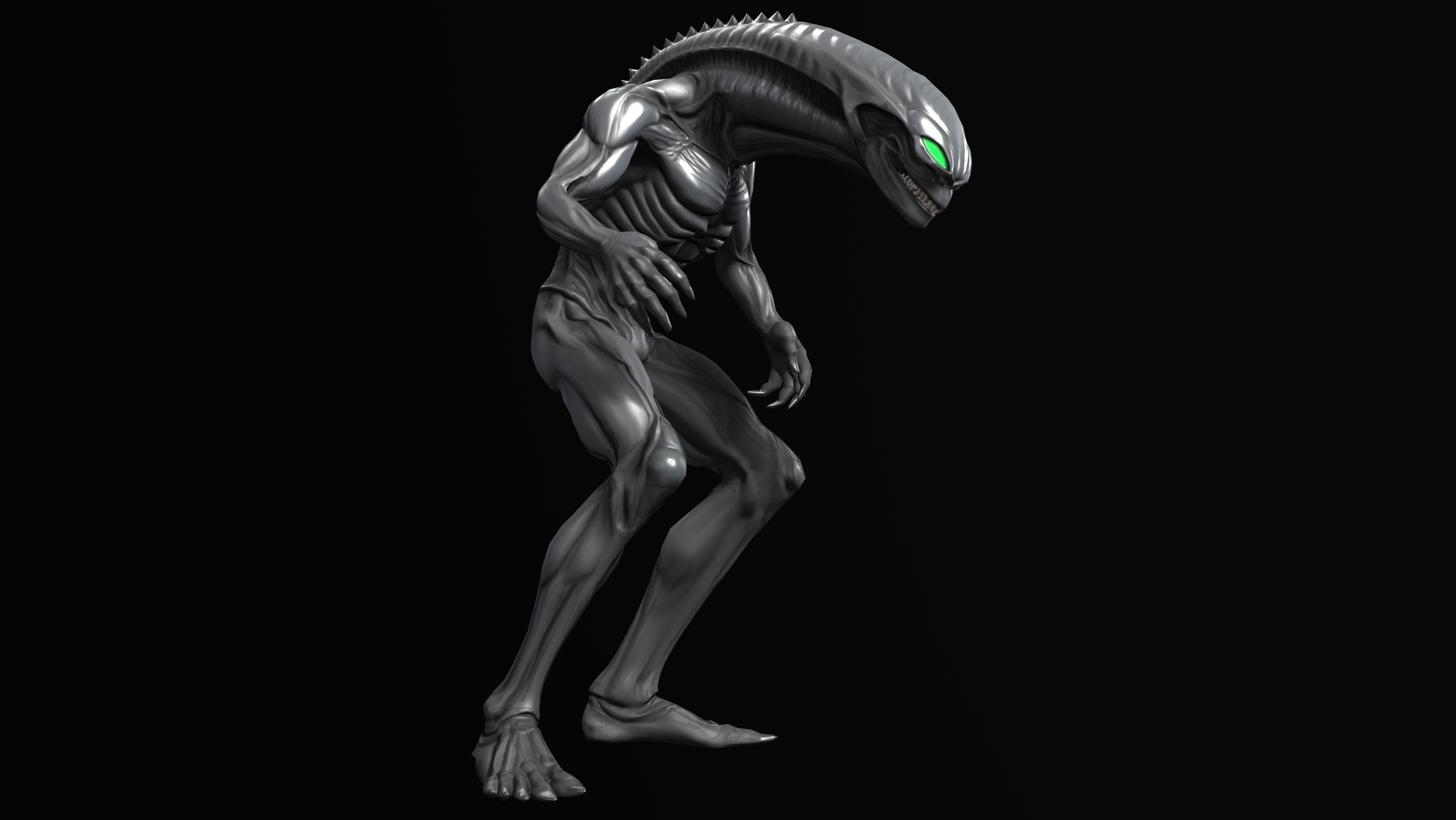 Media 1 for listing Alien Stalker – Sci-Fi Enemy Character (Rigged, Low Poly)