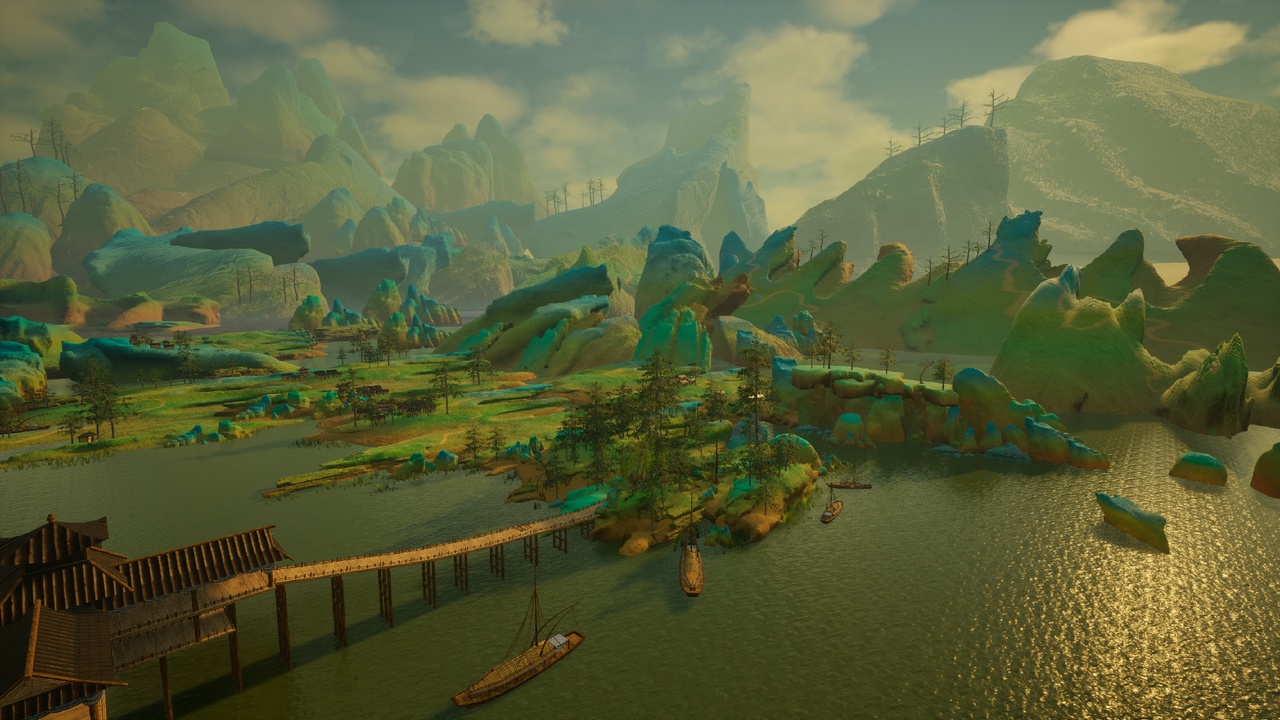 Media 1 for listing Stylized Green mountains and waters - A Thousand Li of Rivers and Mountains
