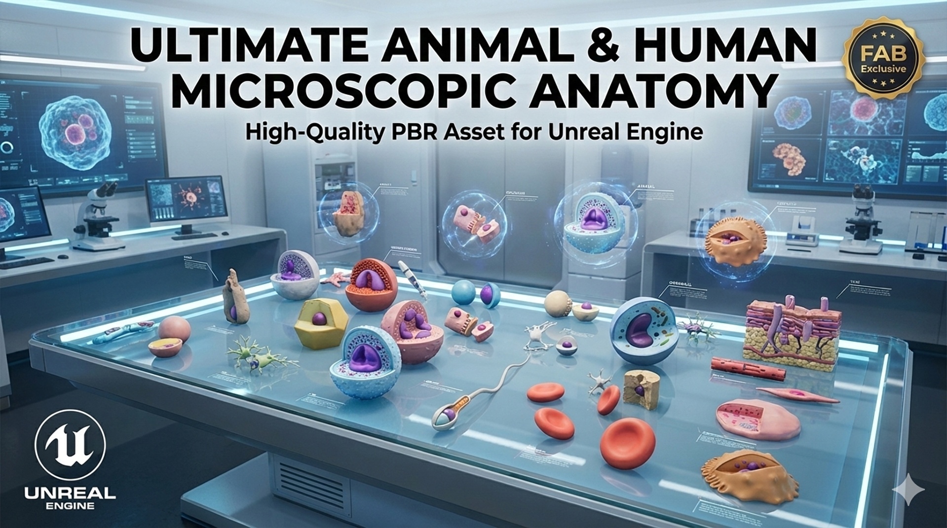 Media 1 for listing Ultimate Animal & Human Microscopic Anatomy: Cells (Blood, Neuron, Immune)