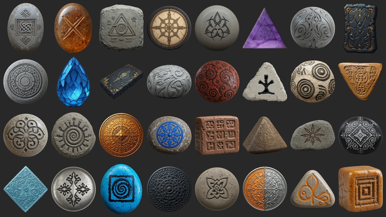 Ingot Rune Icons 150 Ornate Runestones and Artifacts - Icons | Fab
