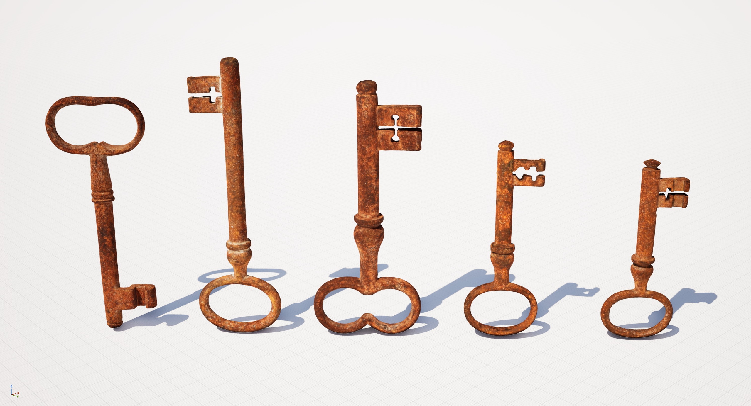 Media 1 for listing Rusty keys set (5 items)