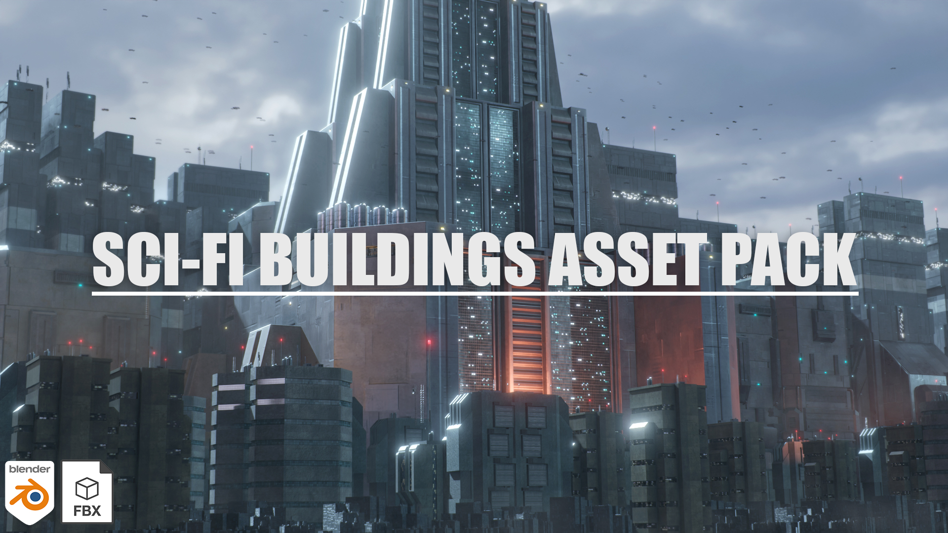 Sci-Fi Buildings Asset Pack | Fab