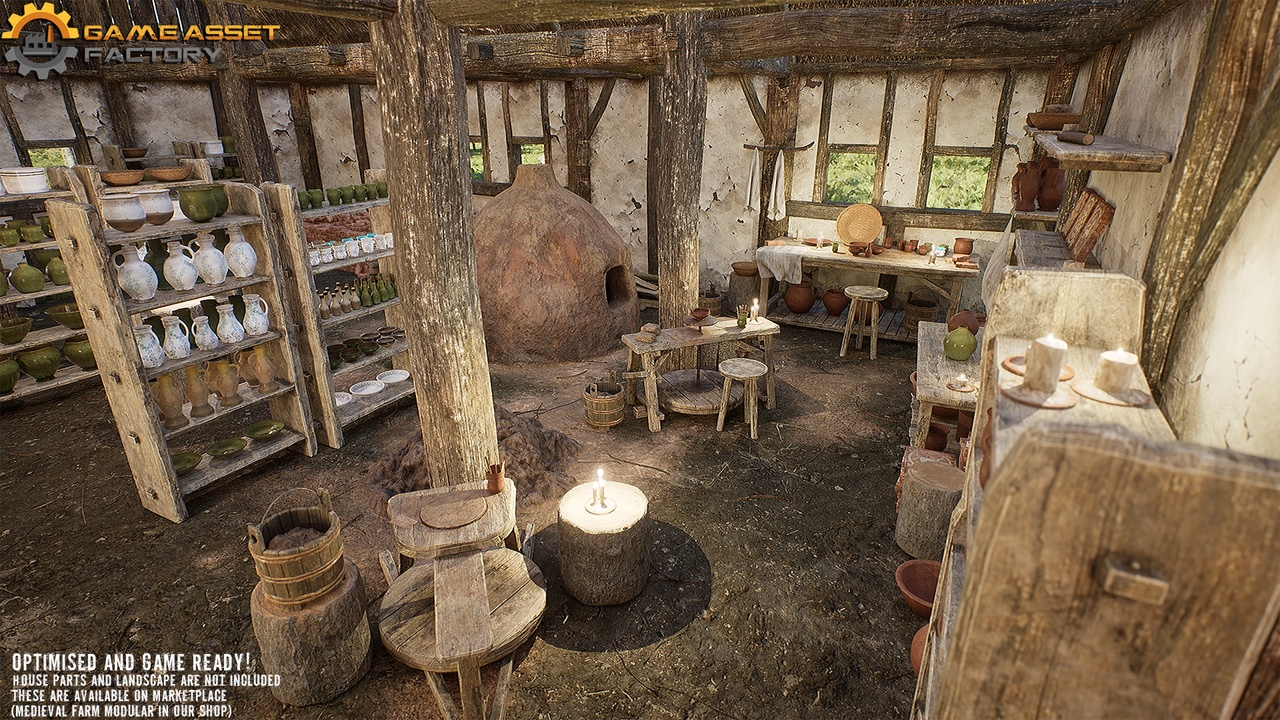 Media 1 for listing Medieval Props Vol 5 Pottery Workshop