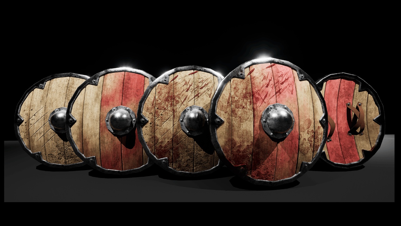 Media 1 for listing Medieval Shield Collection 3D