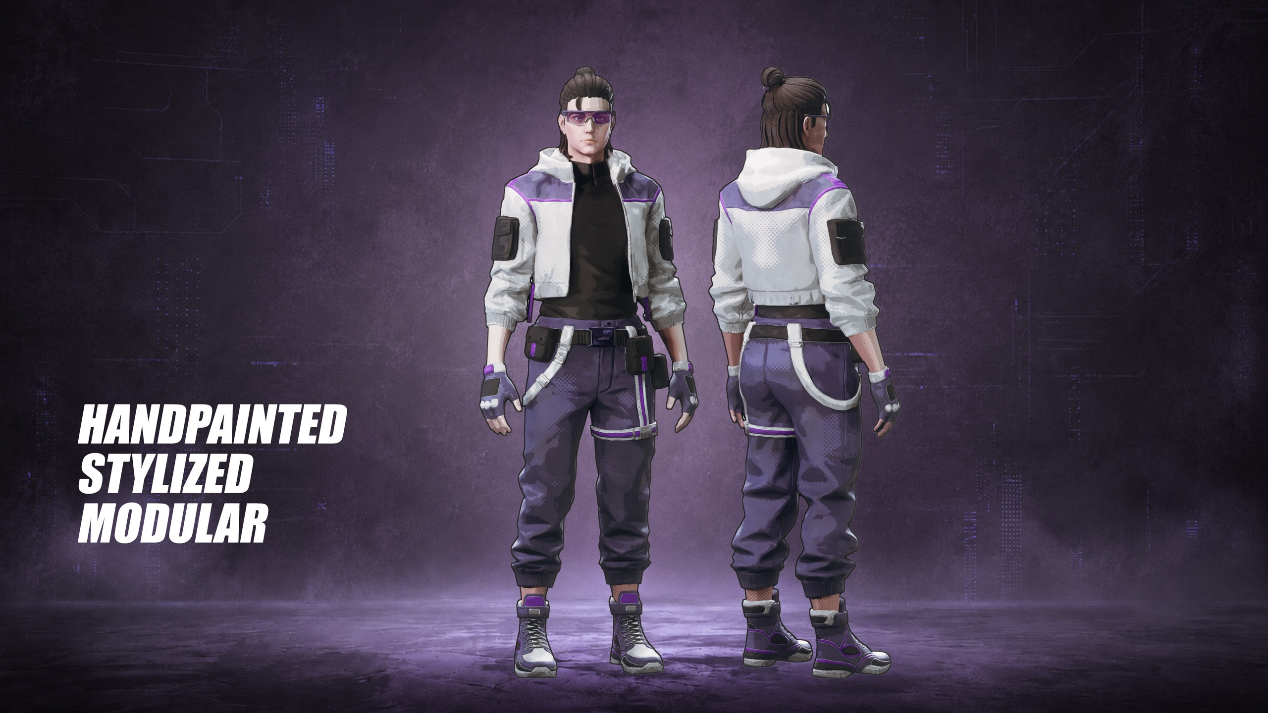 Media 1 for listing Stylized Techwear Hacker Outfit: Male Character Pack