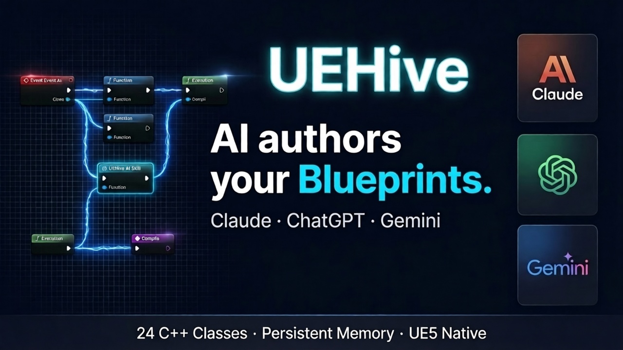 Media 1 for listing UEHive AI Blueprint Assistant for UE5 MCP Claude & ChatGPT & Gemini