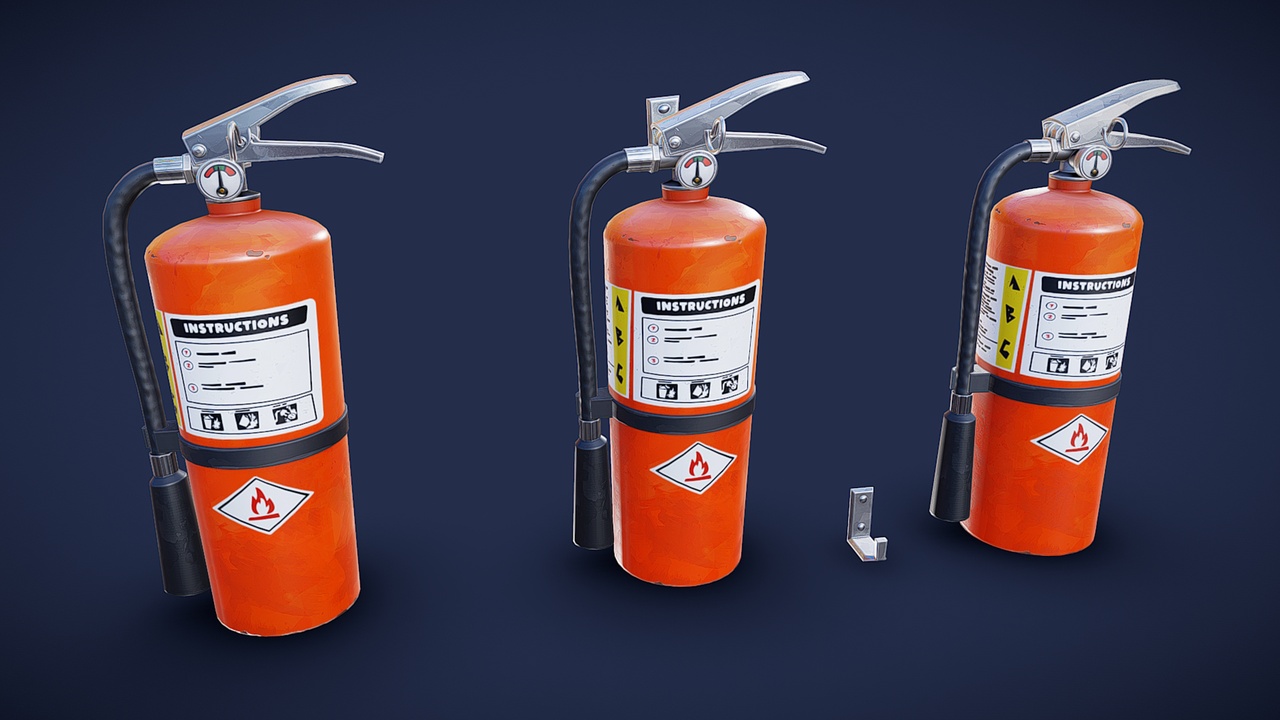 Media 1 for listing Stylized Fire Extinguisher - Game Ready