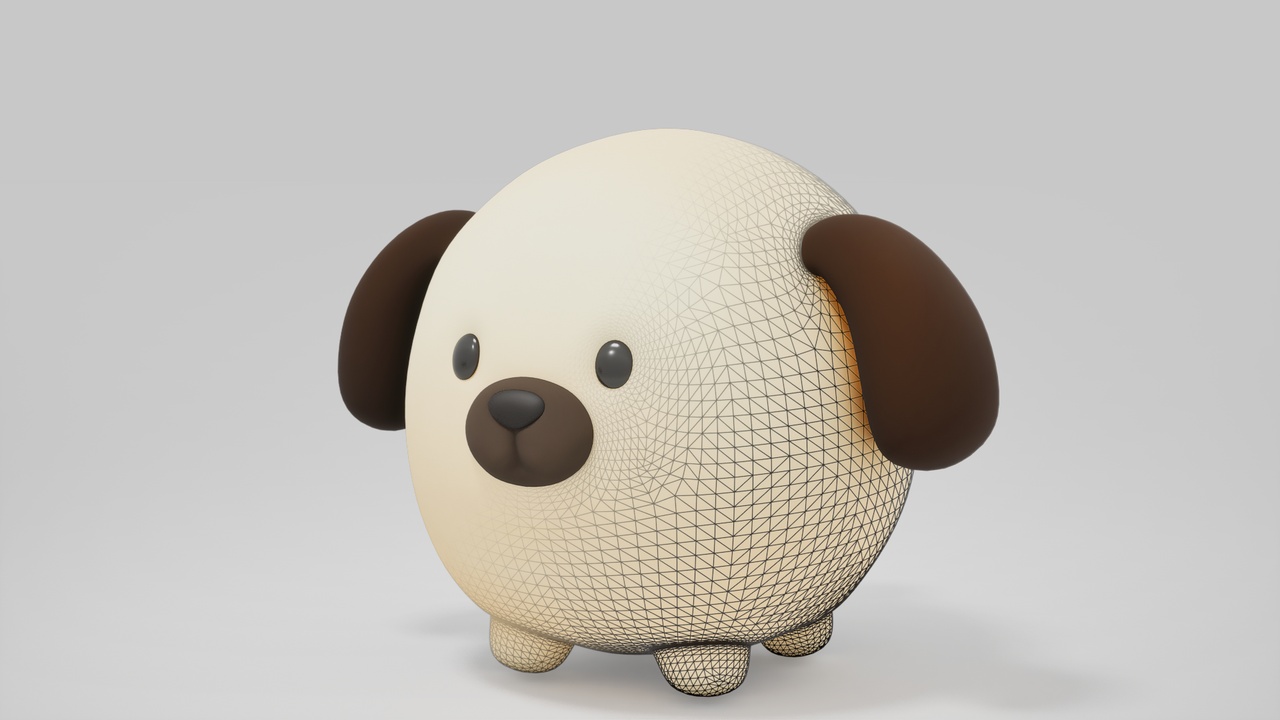 Media 1 for listing Balloon-style 3D Character-Dog