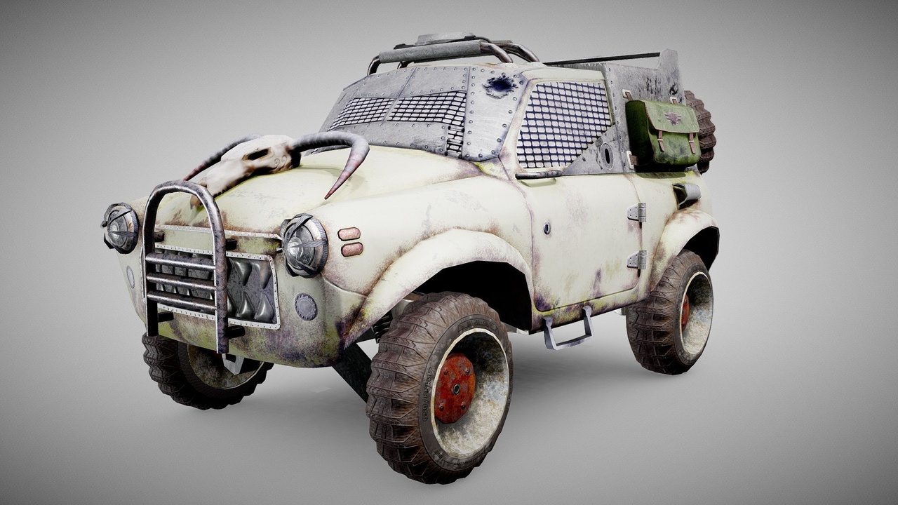 Post Apocalypse Battle Car SUV Clean | Fab