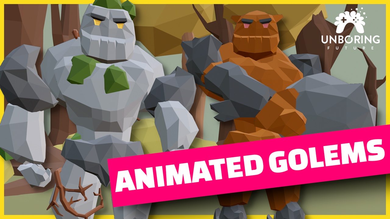 Media 1 for listing LOW POLY GOLEMS - Animated