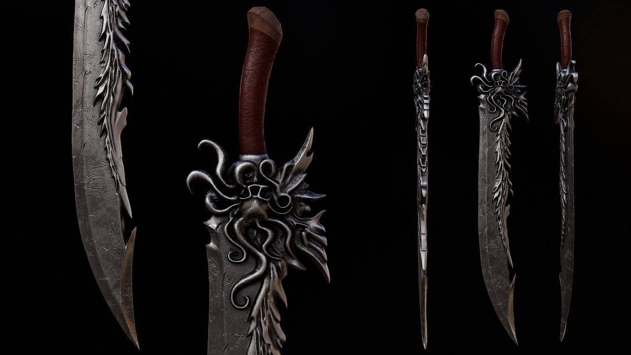 Media 1 for listing Dreadspire GreatSword | Fantasy Game Ready Weapon