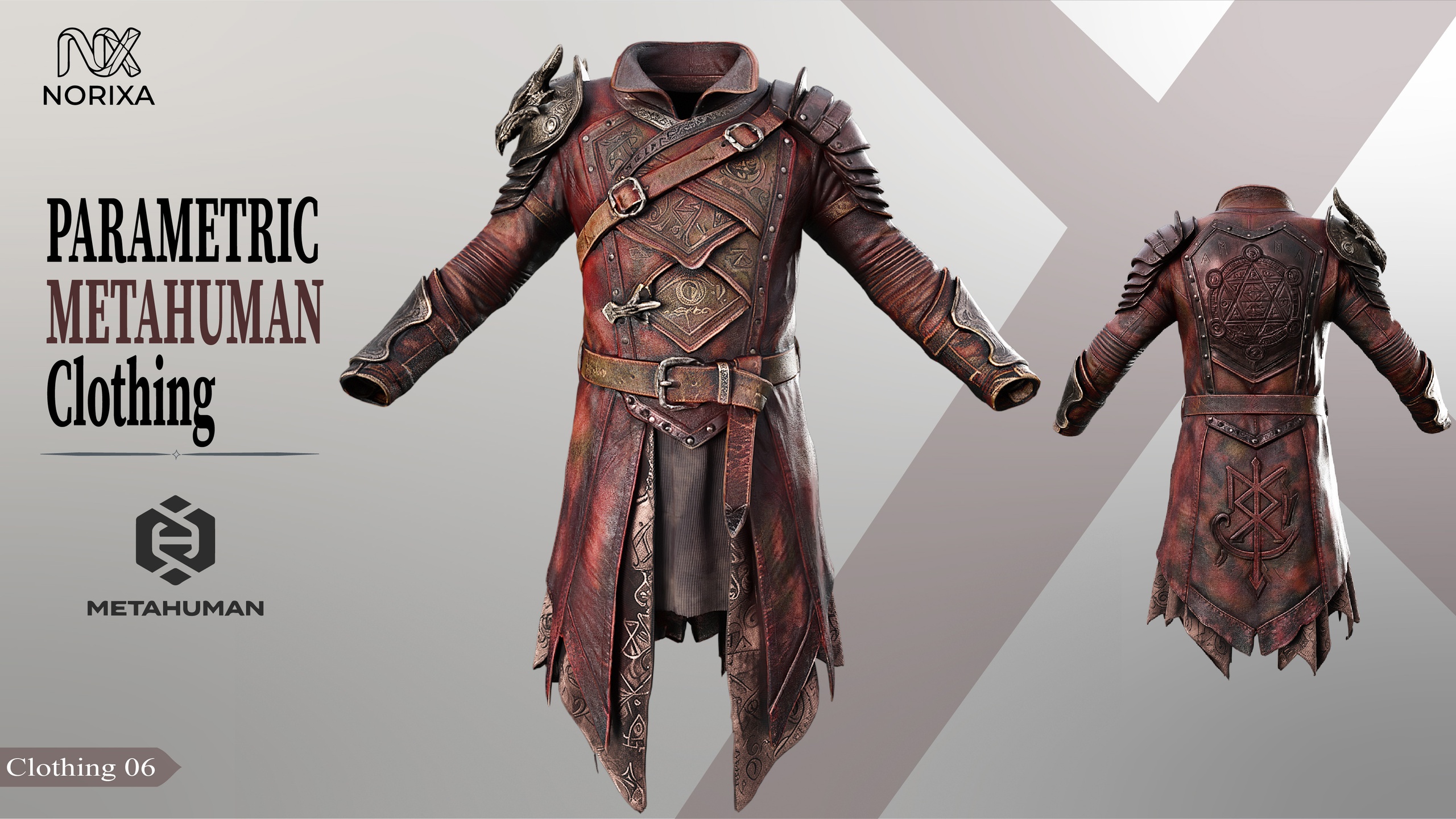 Media 1 for listing Medieval Parametric Metahuman Leather Armor |06