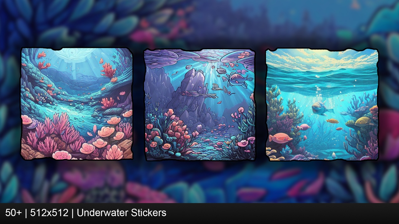 Media 1 for listing Underwater Stickers