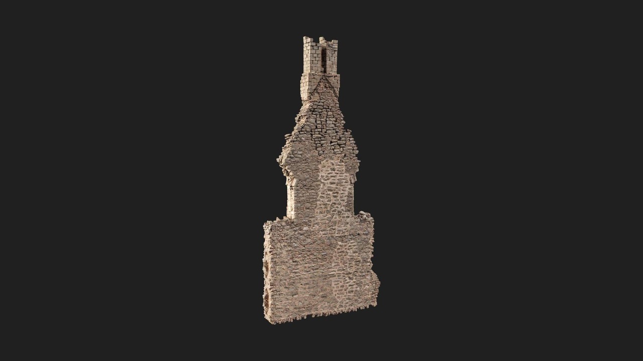 Media 1 for listing Industrial Brick Ruin Wall Chimney Brick Straight 01