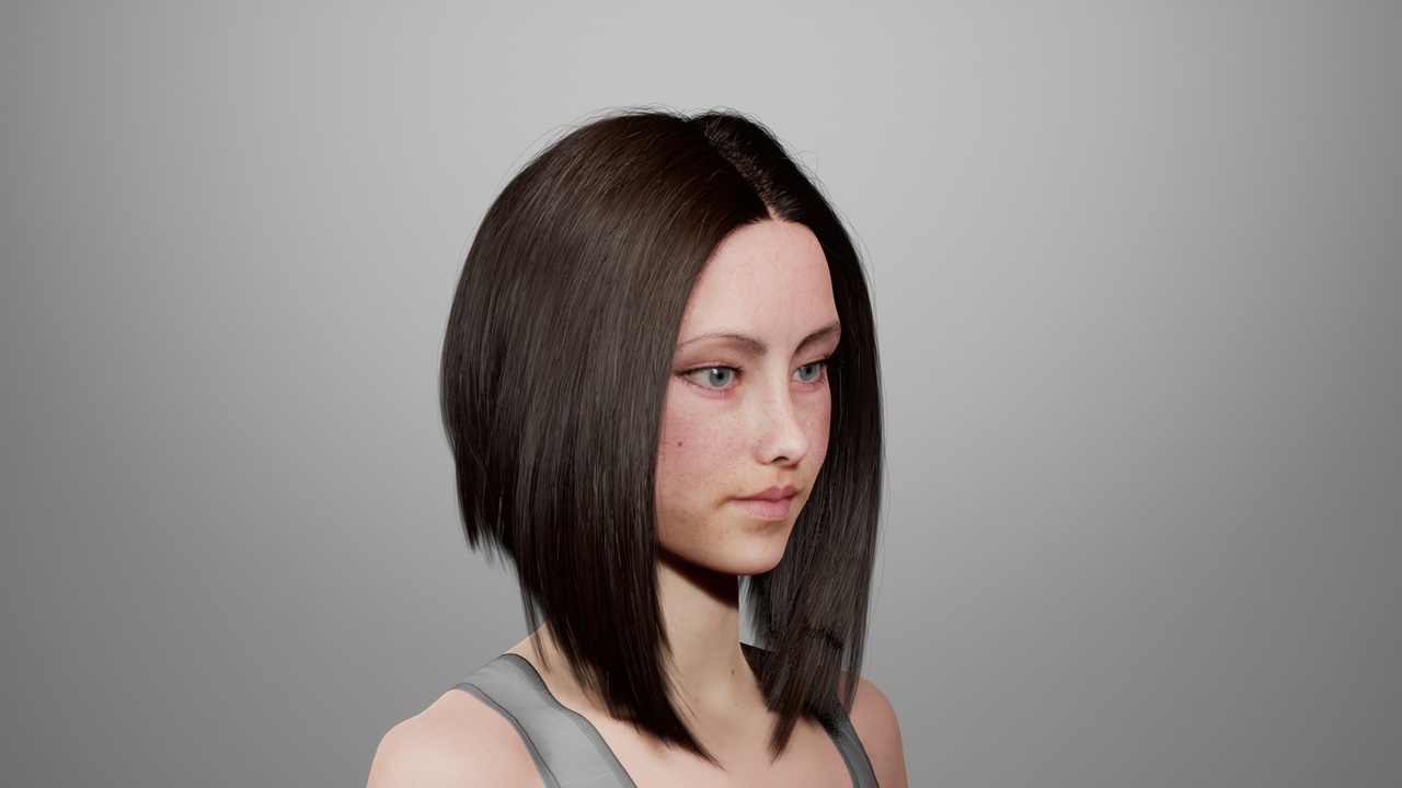Media 1 for listing MetaHair 05- Groom hair for Metahumans - With lowpoly version in additional