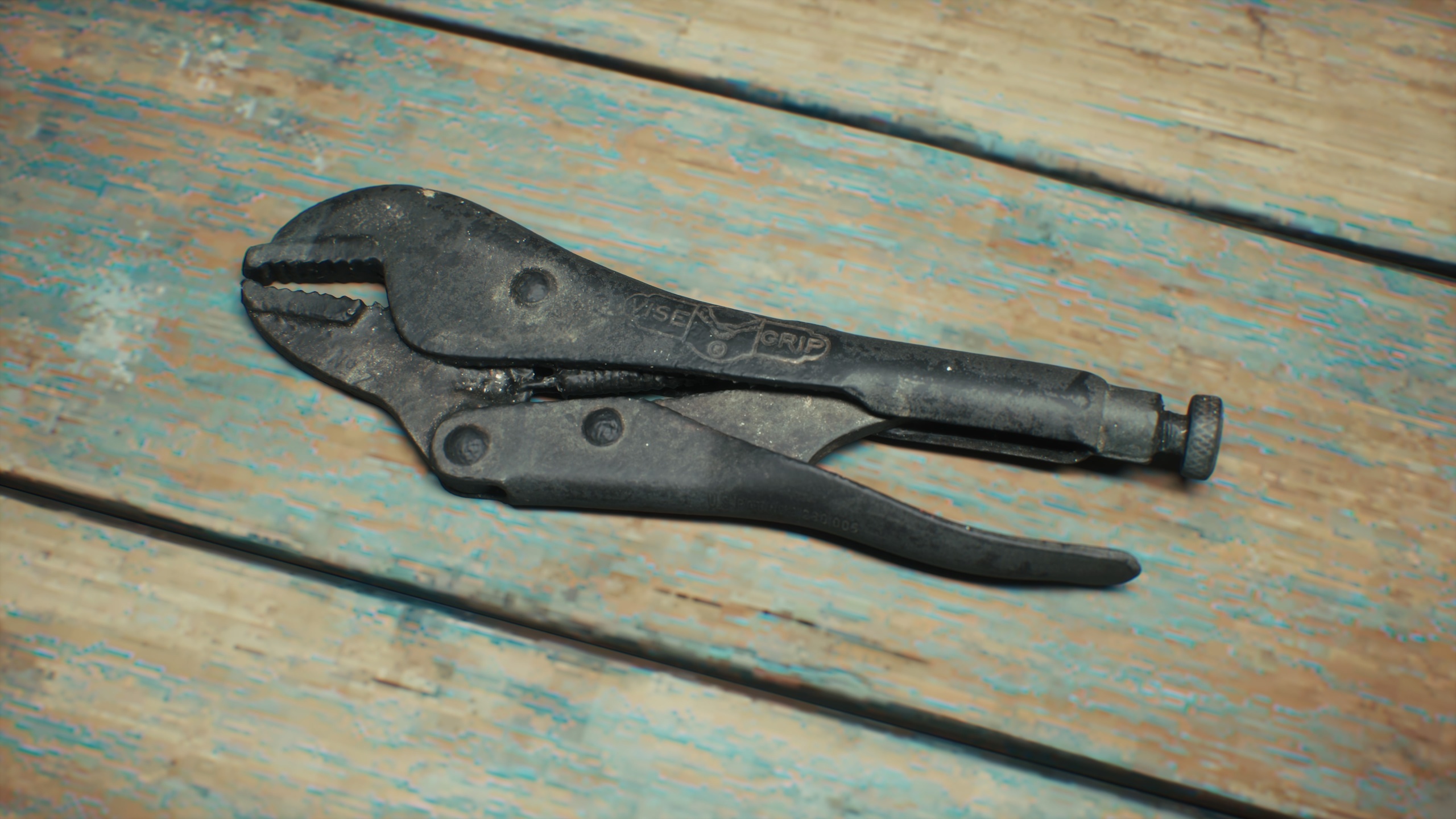 Média 1 pour l'article Vintage Vise-Grip Pliers – Realistic Rusted Tool Model