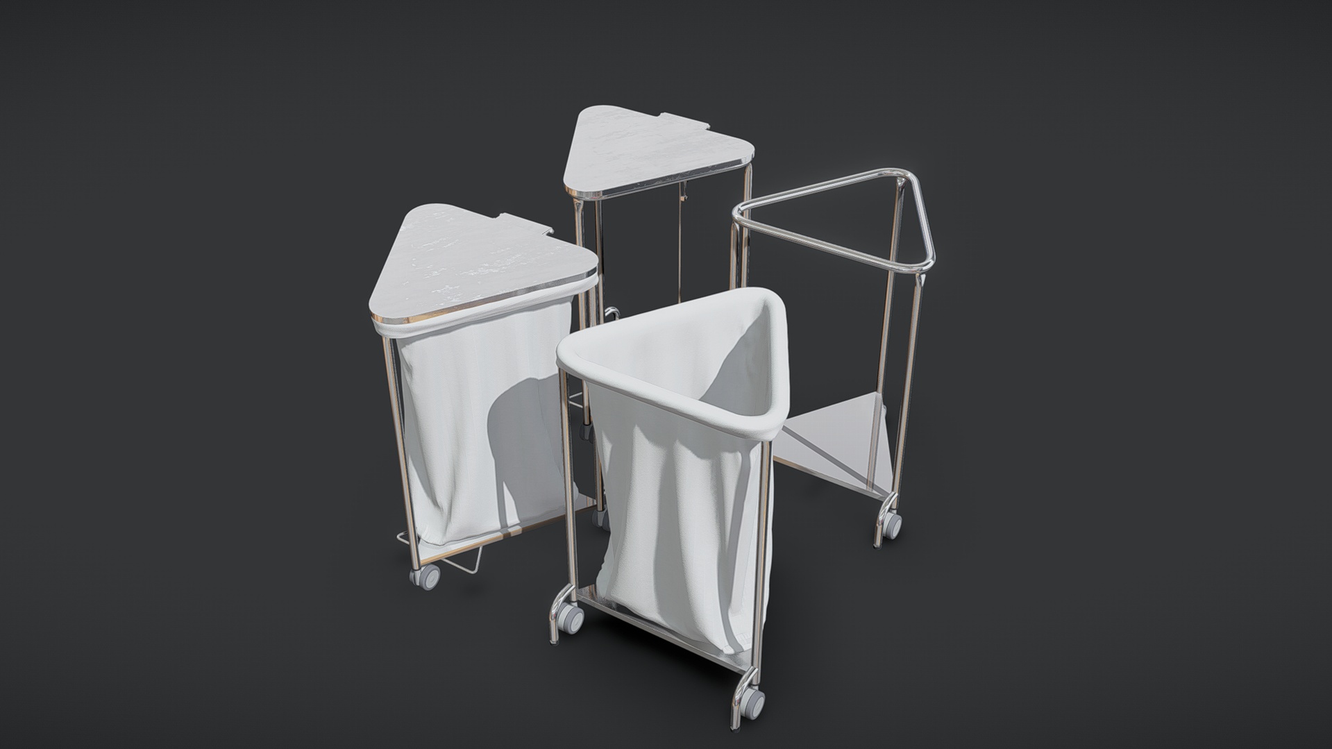 Media 1 for listing Medical Equipment - Triangular Linen Hamper