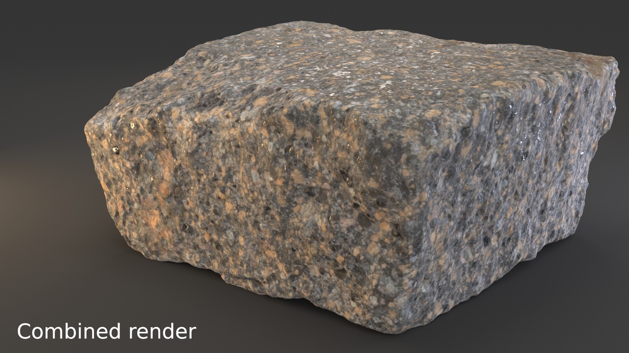 Media 1 for listing Granitic paving stone 02 - High-res mesh