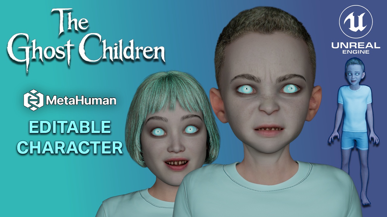 Media 1 for listing The Ghost Children - Editable Metahuman Characters