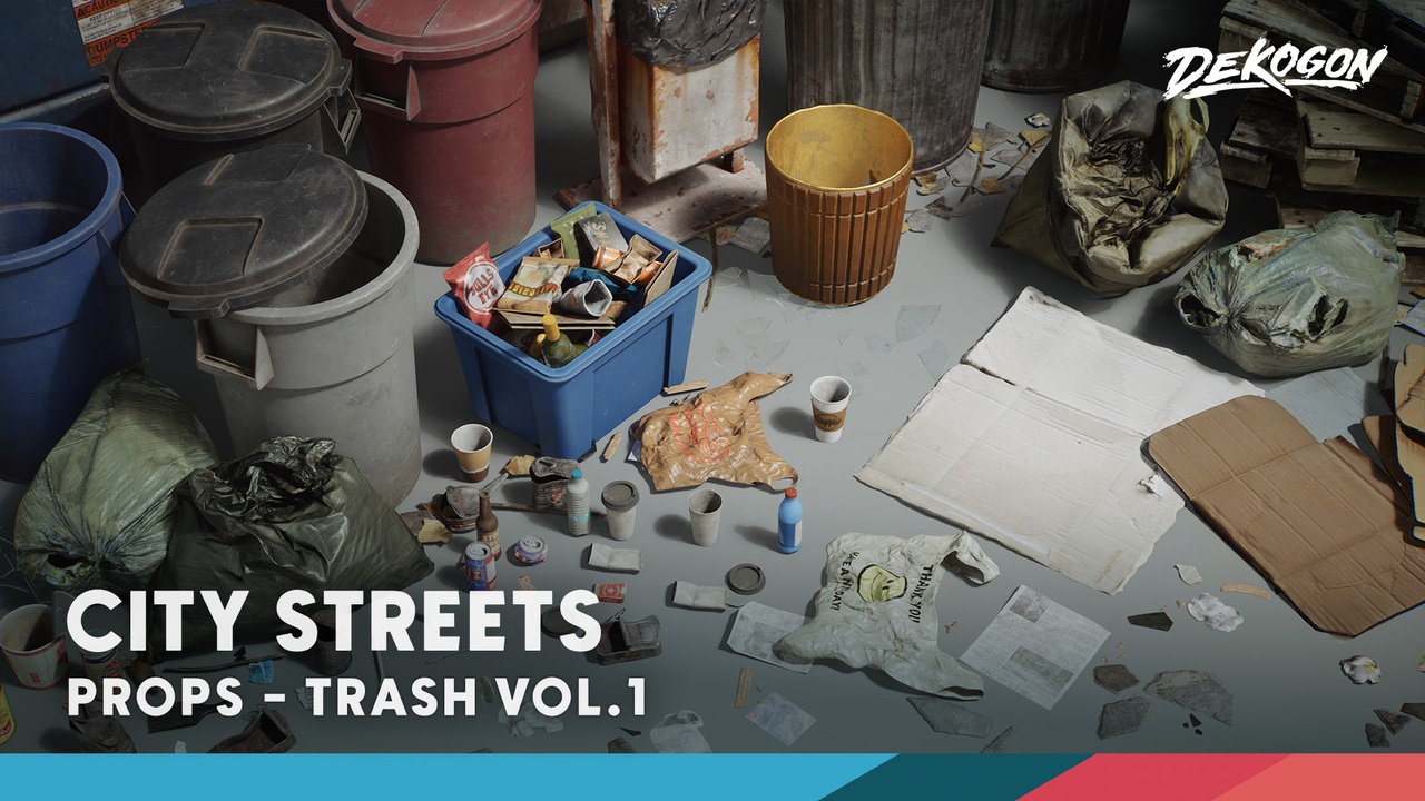 Media 1 for listing Trash VOL.1 - City Streets (Nanite and Low Poly Versions)