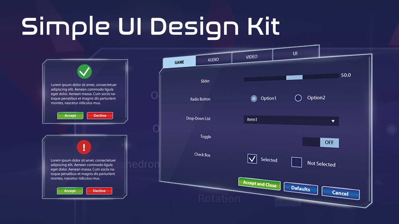 Simple UI Menu Design Widget (UMG) | Fab