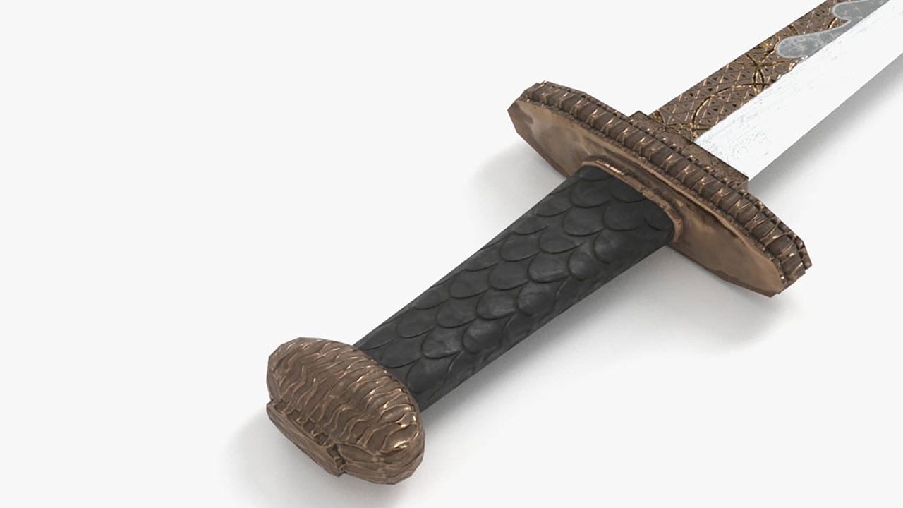 Media 1 for listing Ornamental Dagger - Game Asset | PBR | Low-poly |
