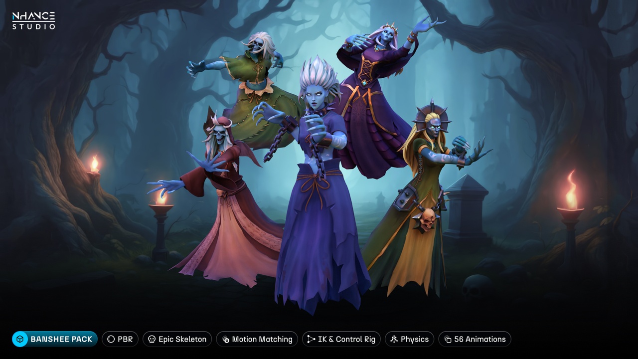 Media 1 for listing Stylized Fantasy Banshee Pack