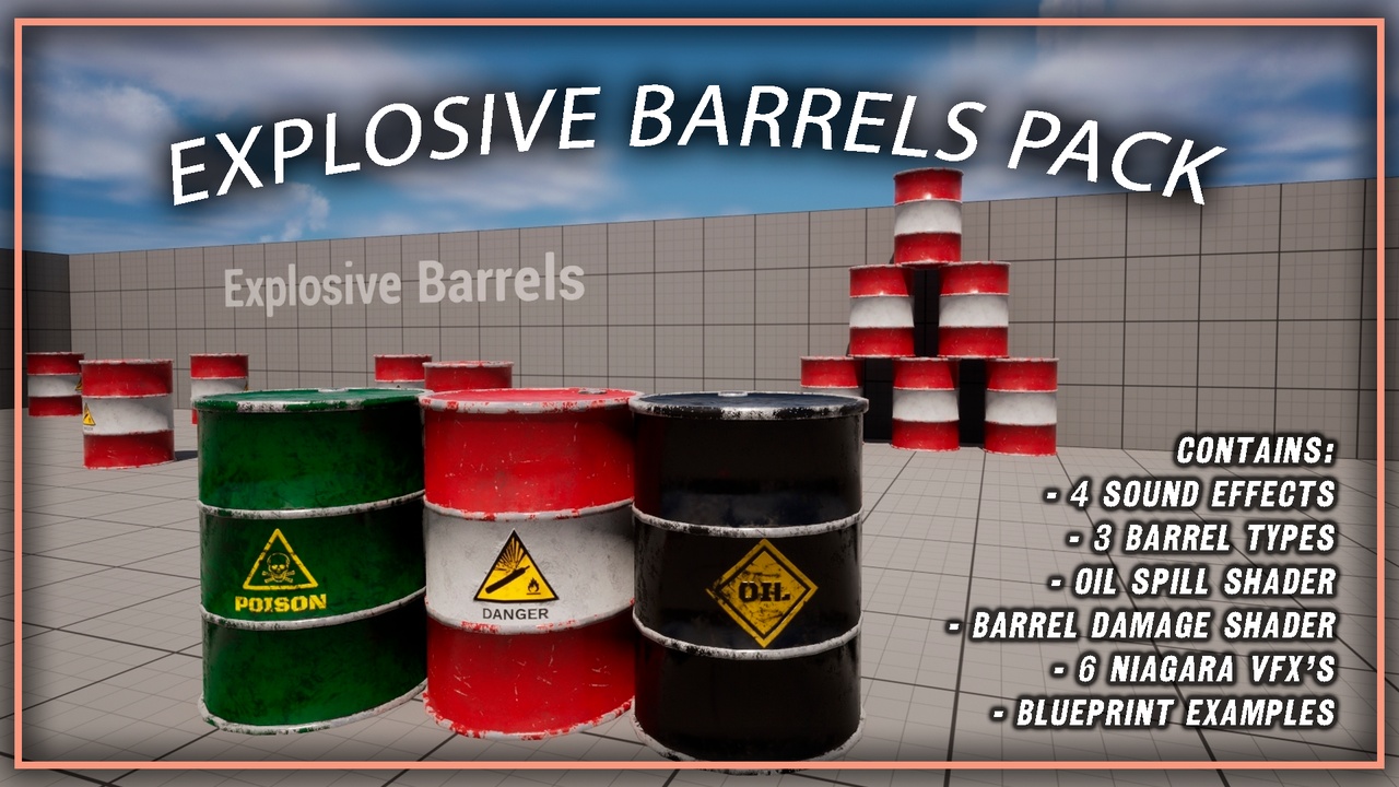 Media 1 for listing Explosive Barrels Pack