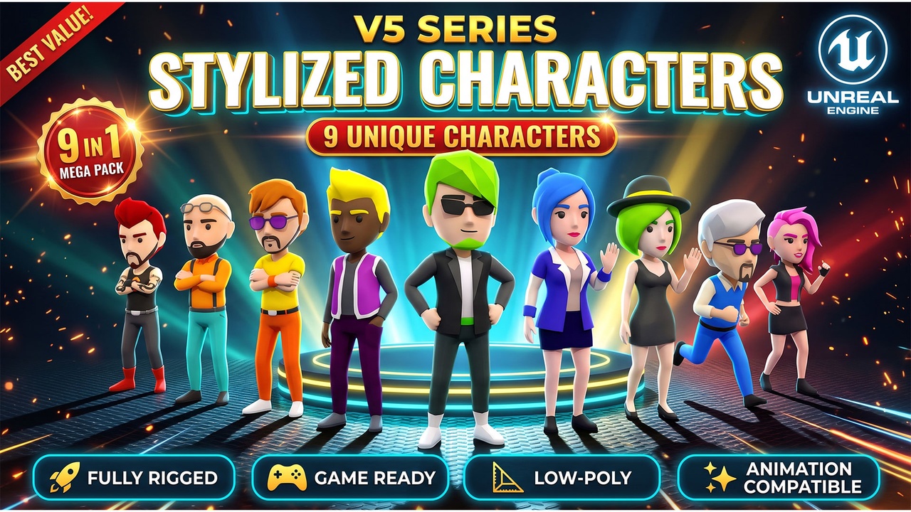 Media 1 for listing Bundle Ultimate Cartoon Character Pack