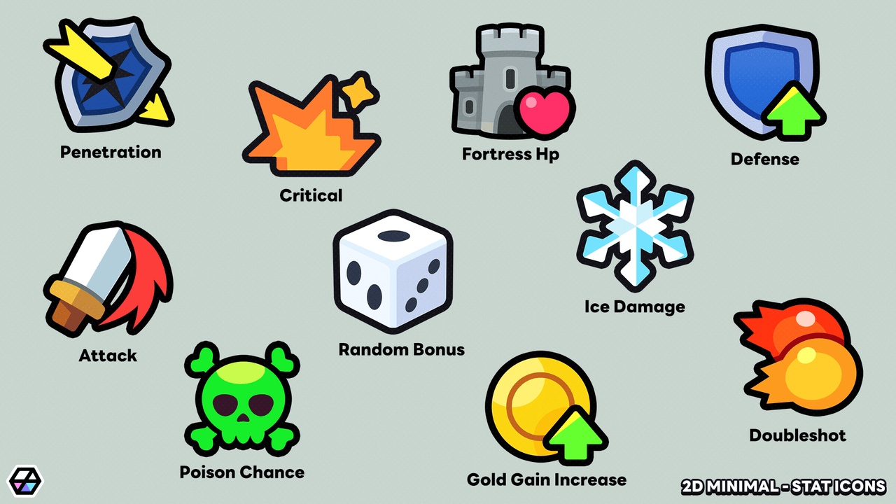 Media 1 for listing 2D Minimal - Stat Icons