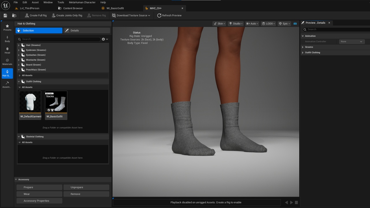 Media 1 for listing Socks for MetaHuman - MHPKG
