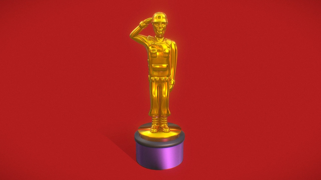 Media 1 for listing Oscar Soldier award statue