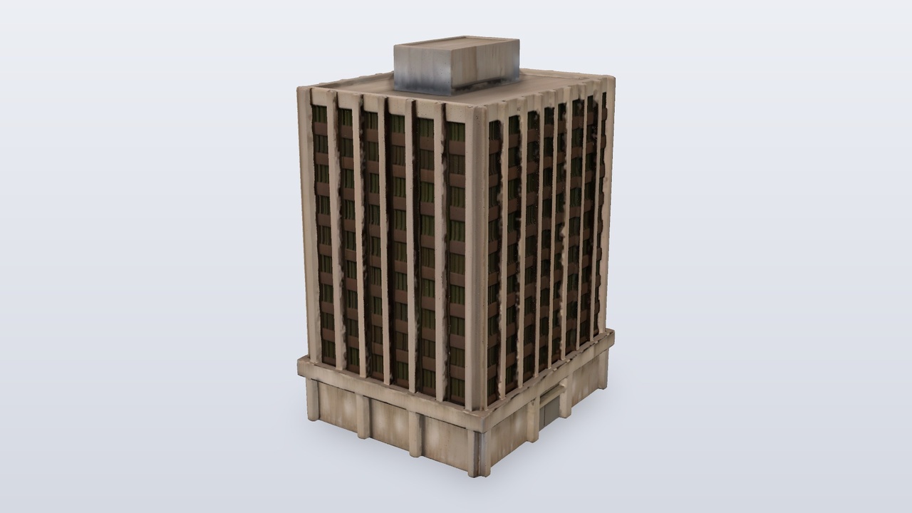Media 1 for listing Ten Storey Office Corner Tower in Brutalist Style