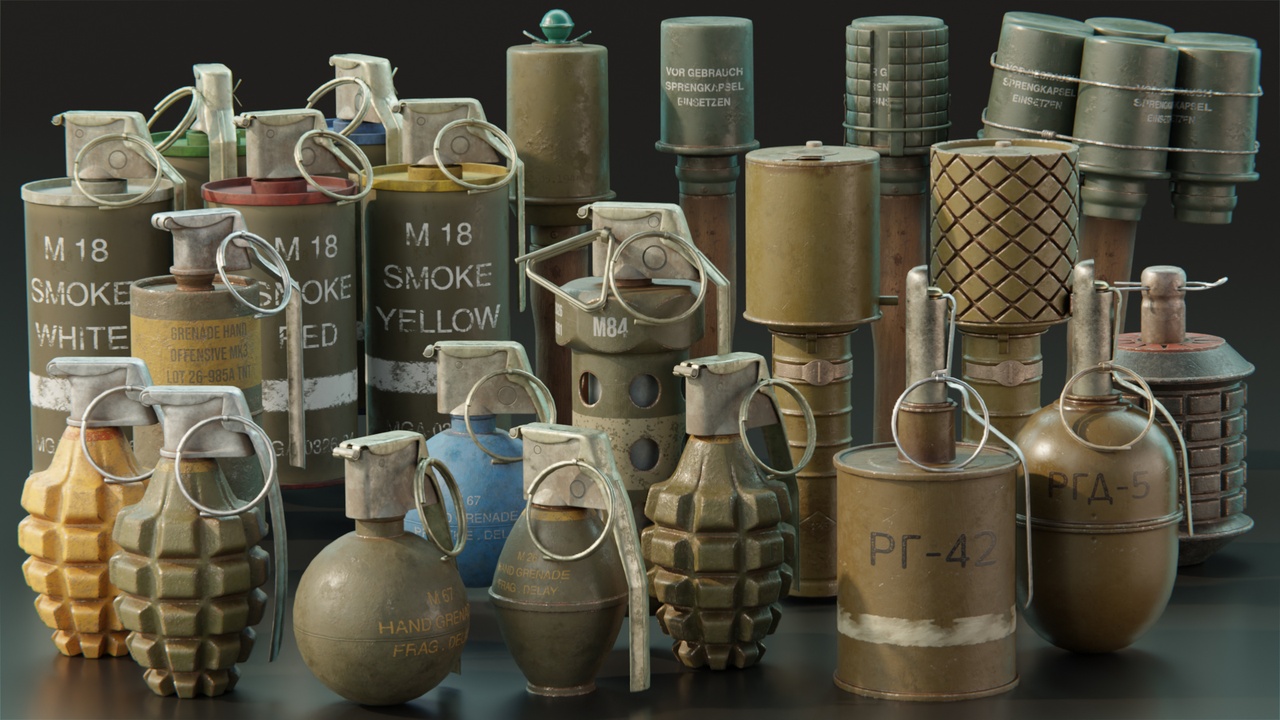 Media 1 for listing Asset Pack: Hand Grenades