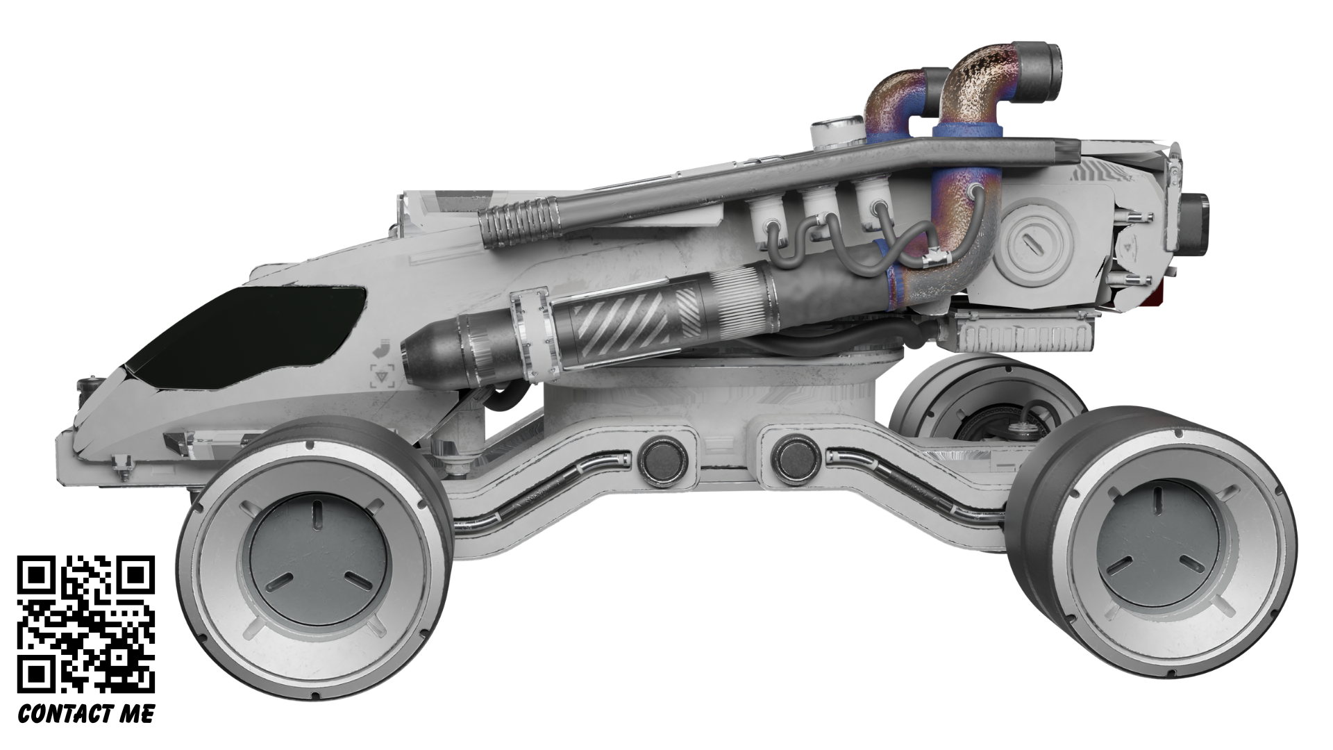 Futuristic Sci-Fi Lunar Rover - High-Detail Space Exploration Vehicle ...