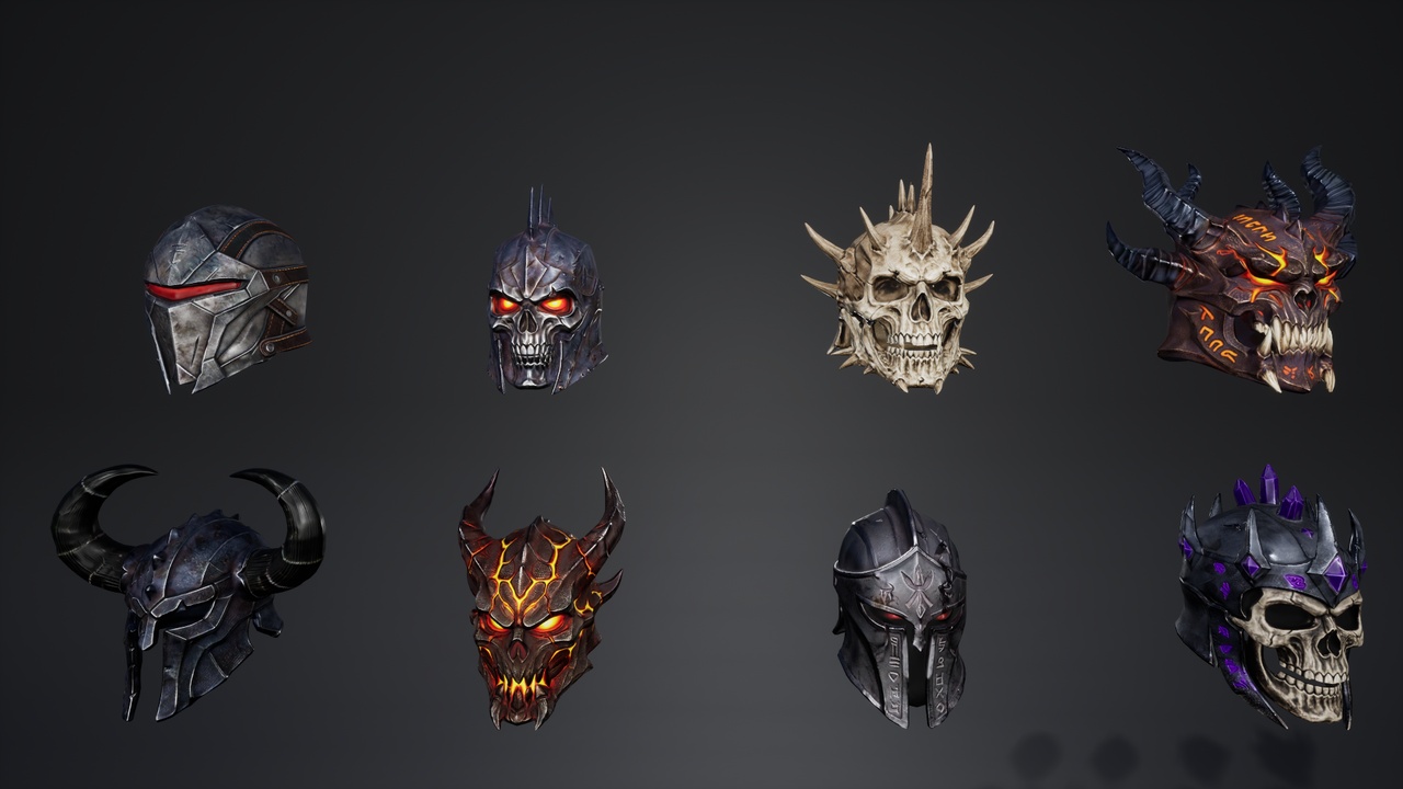 Media 1 for listing Fantasy Warrior Helmets Pack2