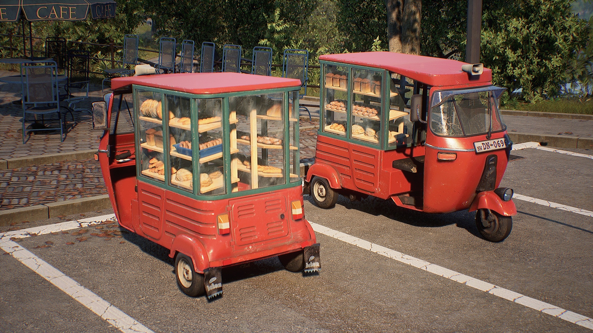Media 1 for listing Tuk-tuk auto rickshaw with baked goods showcase