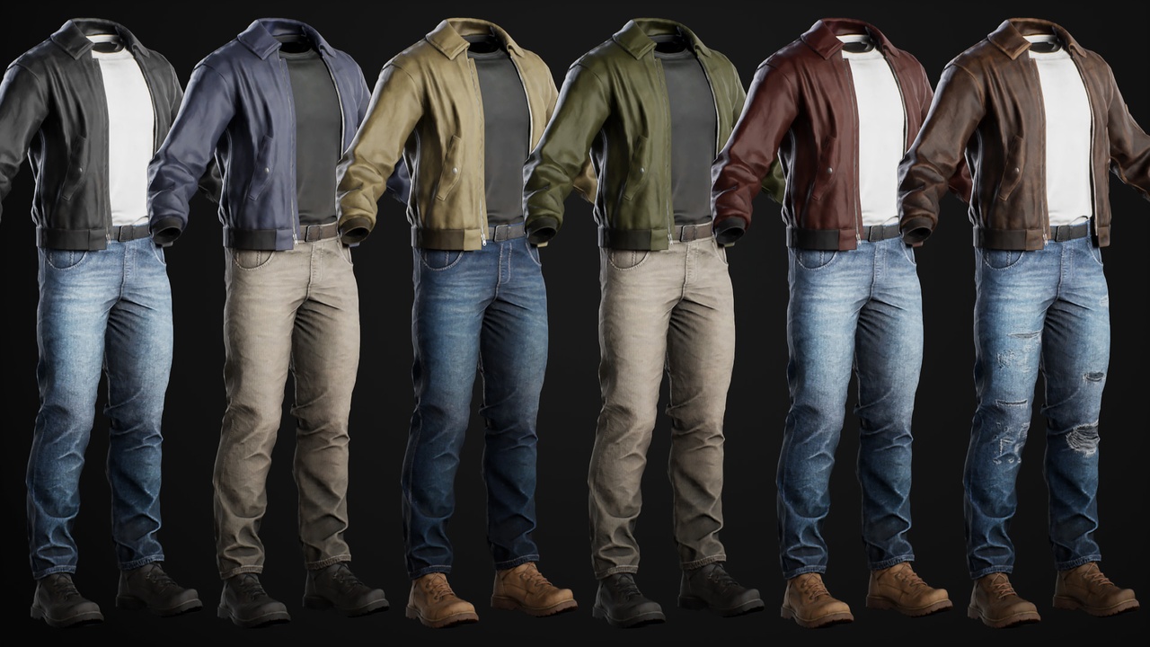 Media 1 for listing Bomber Jeans Outfit - Metahuman