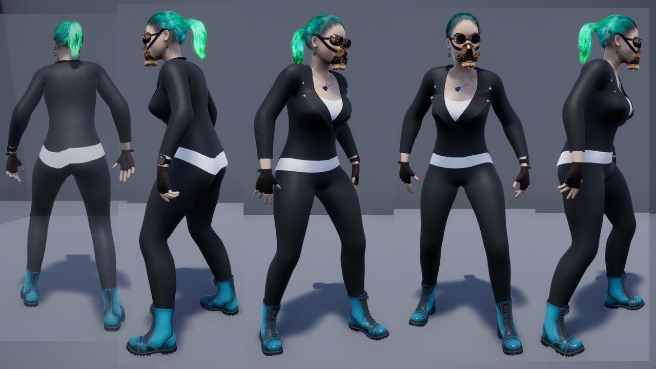 Medium 1 für Eintrag Rock Woman Character With Equipment