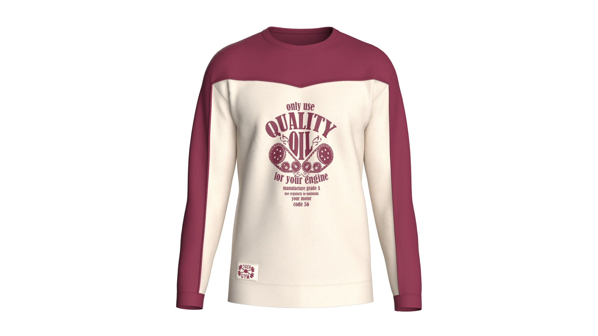 Media 1 for listing Men Graphic Color - Block Sweatshirt | High Poly