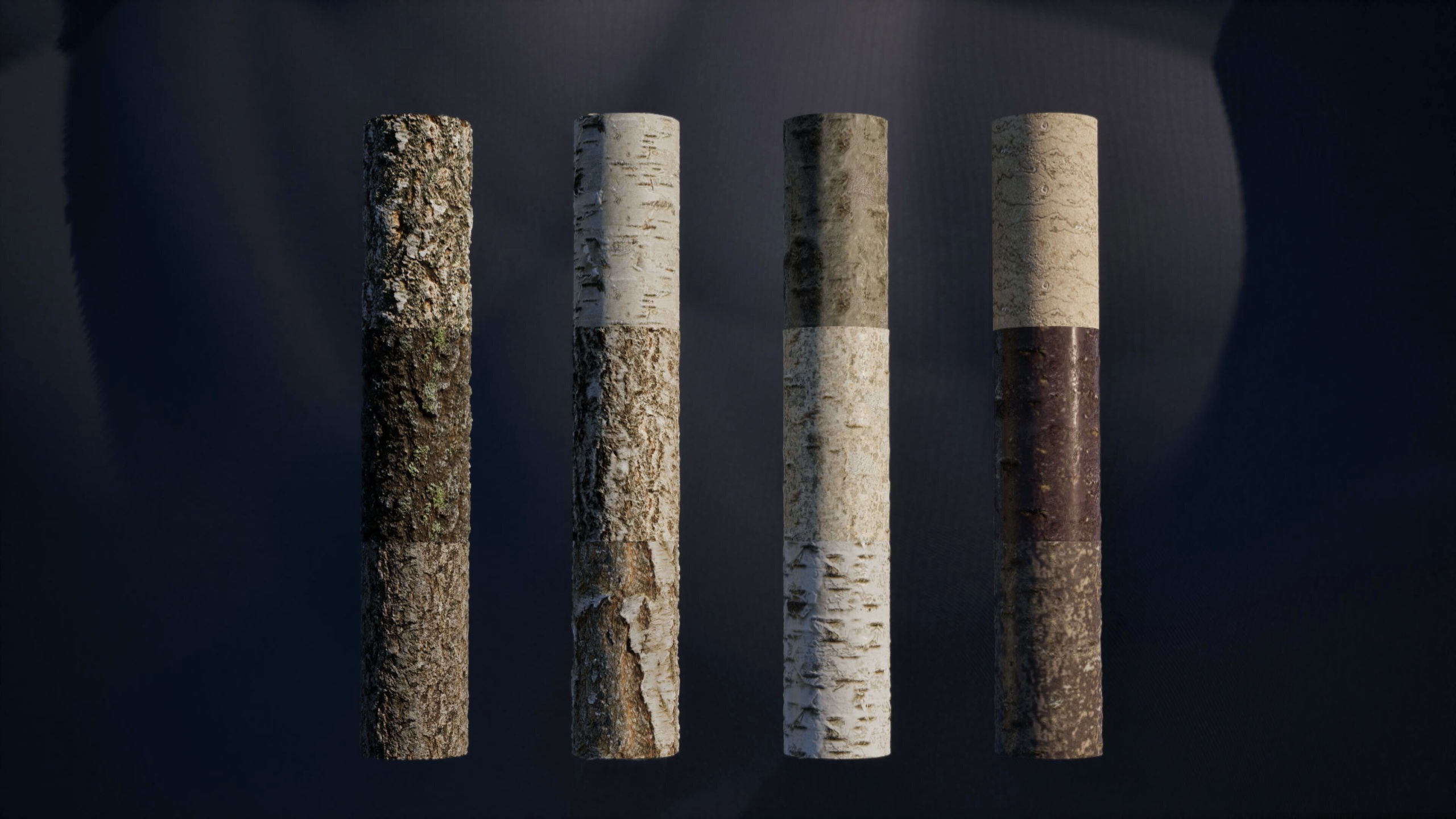 Media 1 for listing Birch Bark - PBR Materials Pack