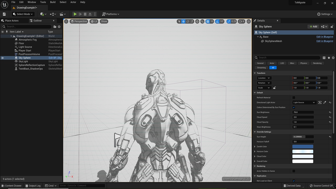 Post Process Hand Draw Outline