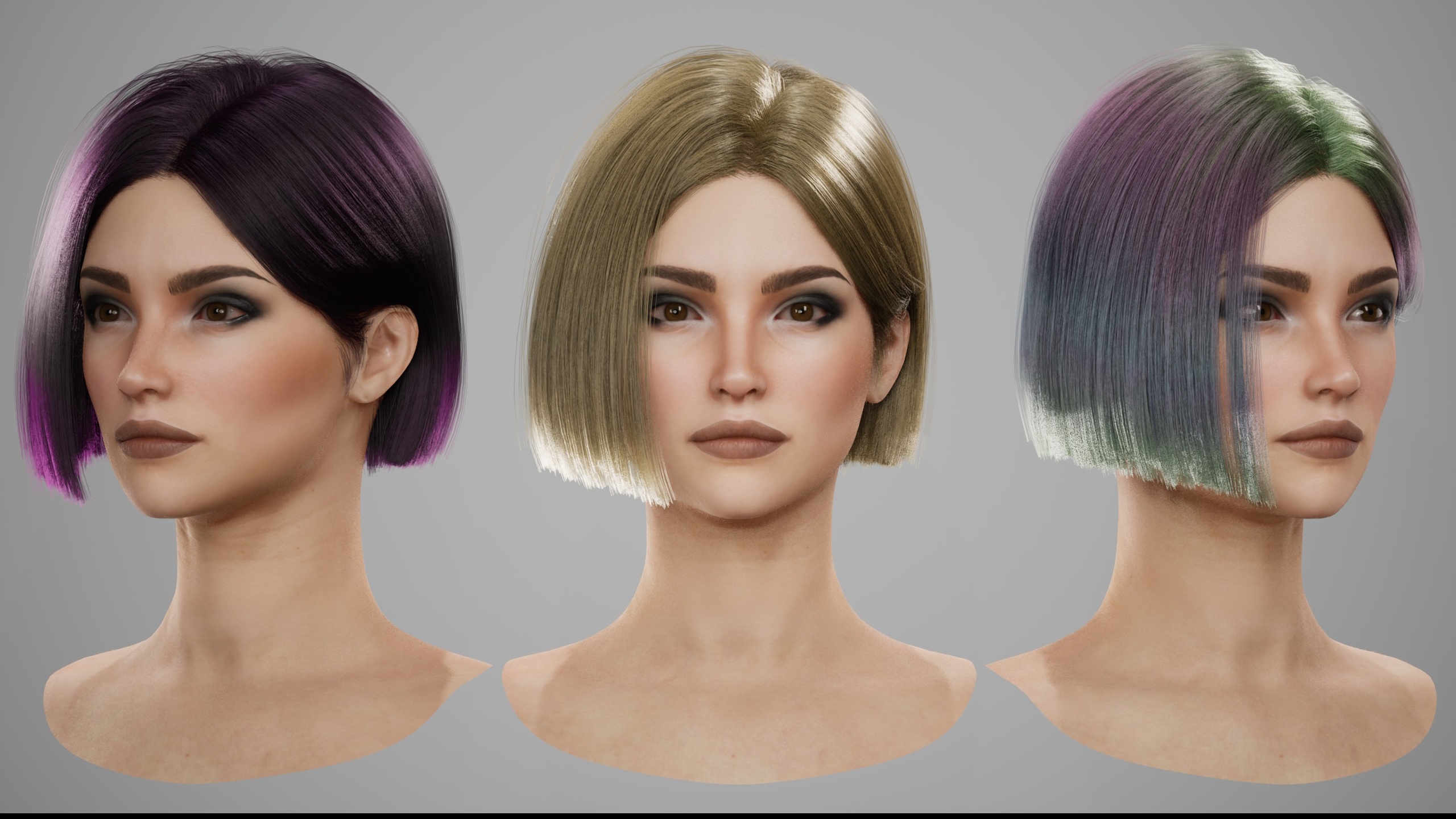 Media 1 for listing Side Part Short Hair For MetaHuman
