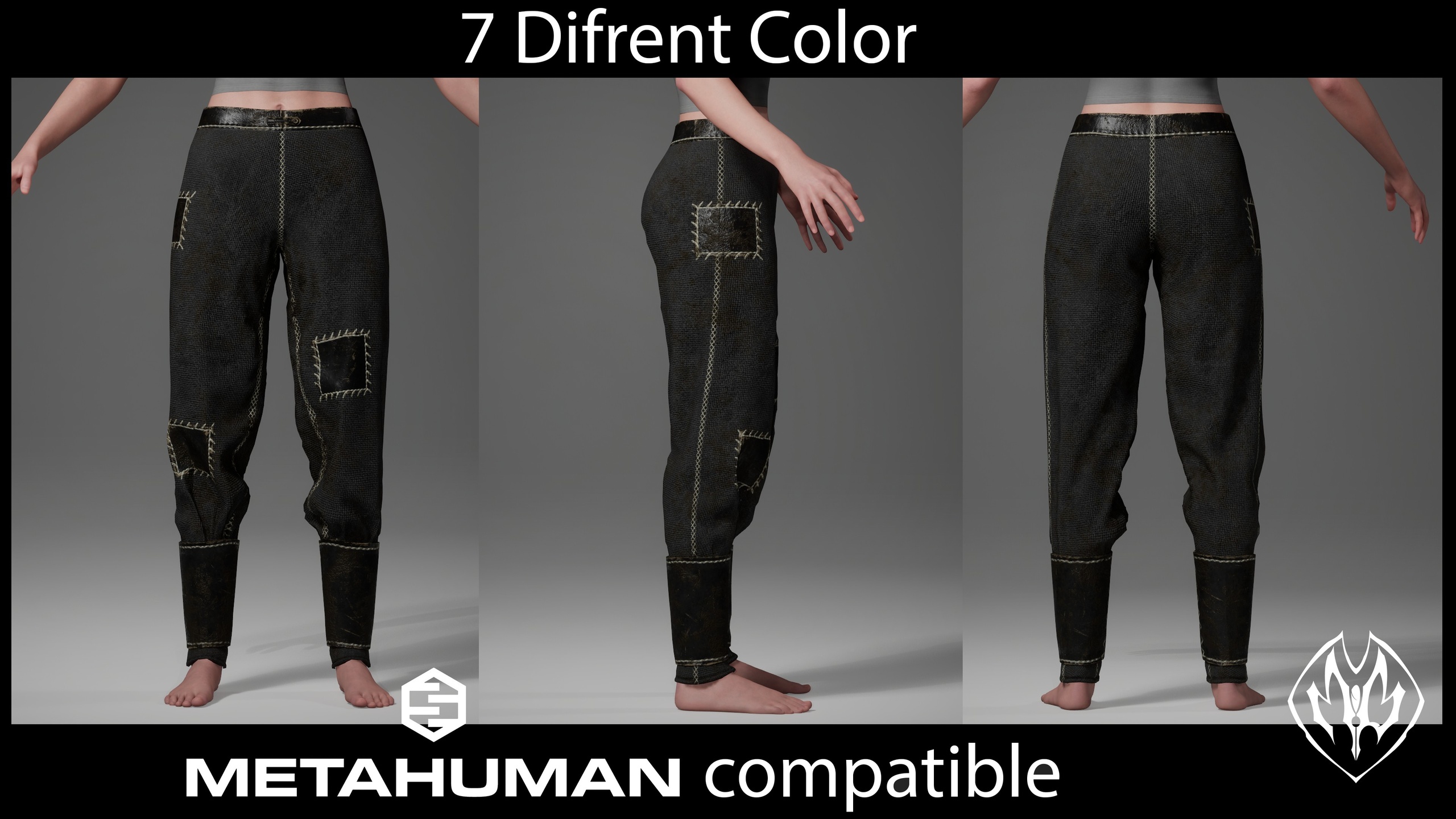 Media 1 for listing Medieval Peasant Trousers in 7 Colors Male/Female
