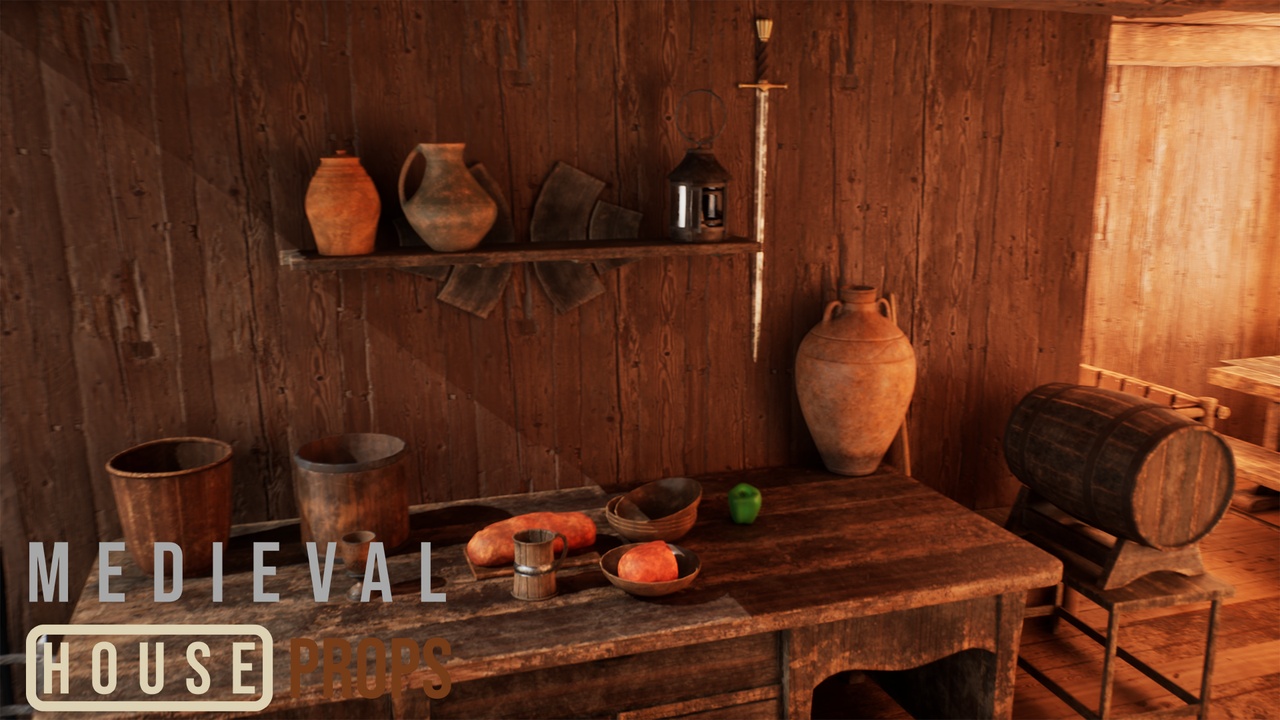 Media 1 for listing Medieval house Props vol 2